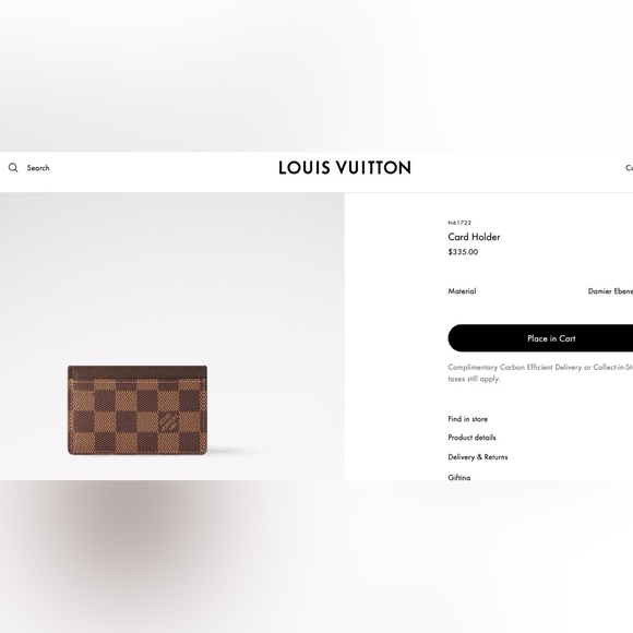 Louis Vuitton Card Holder for sale - Picture 3 of 5